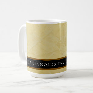 Toskanische Sonnen-Gelb-Verputz-Schwarzband-Monogr Kaffeetasse