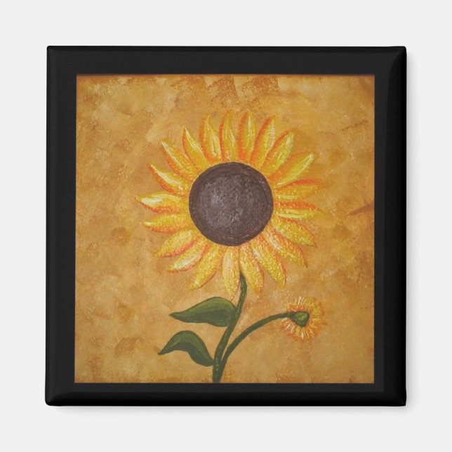 Toskanische Sonnenblume Magnet (Vorne)