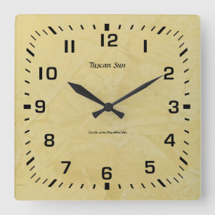 Toskanische Sun-Imitate schließen 2,0 Quadratische Wanduhr