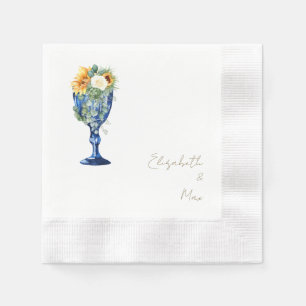 Toskanischer Hochzeitcocktail in Gold Serviette