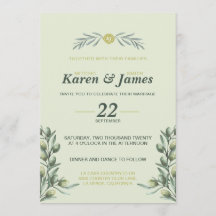 Toskanischer Olivengarten Hochzeit Einladung