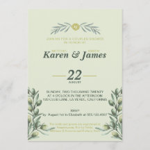 Toskanischer Olivengarten Hochzeitsdusche Einladun