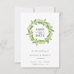 Toskanischer Olivenhain Save the Date Ankündigung