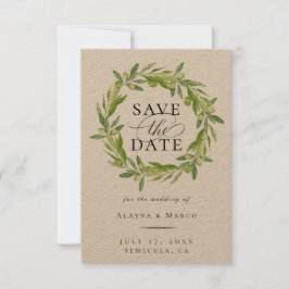 Toskanischer Olivenhain Save the Date Ankündigung