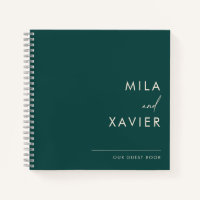 Toskanischer Verde | Modernes Minimales Gästebuch 