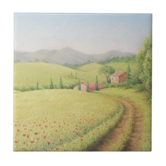 Toskanisches Bauernhaus, Italien in der Fliese