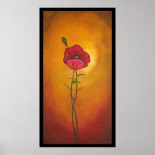 Toskanisches Mohnblumen-Plakat Poster