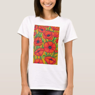 Toskanisches Mohnblumen-Trägershirt T-Shirt