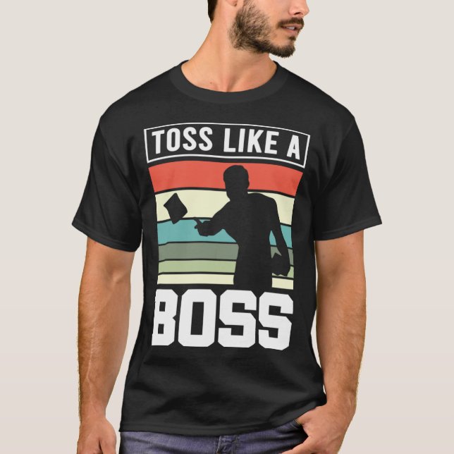 Toss Like A Boss Cornhole Players  Cornhole Design T-Shirt (Vorderseite)