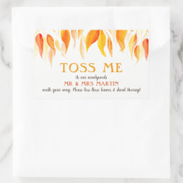 Toss mir Blätter Hochzeit im Herbst Konfetti-Anwei Rechteckiger Aufkleber