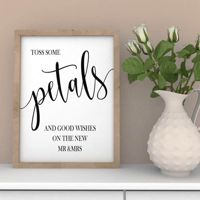 Toss Petals Hochzeitschild 8x10 Poster (Von Creator hochgeladen)