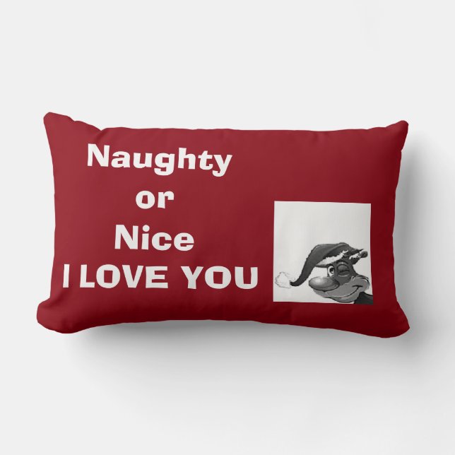 TOSS PILLOW FÜR DIE NAUGHTY/NICE IN IHREM LEBEN LENDENKISSEN (Vorderseite)