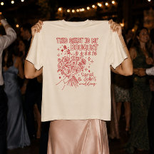 Toss-Shirt-Bouquet Benutzerdefinierte Hochzeit & J