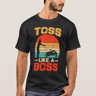 Toss wie ein Boss Vintager Cornhole Player Bean Ba T-Shirt