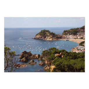 TOSSA DE MAR. Stadt in der Costa Brava. Fotodruck