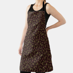 Tossed Floral Wildblumen auf Schokoladenbraun Schürze