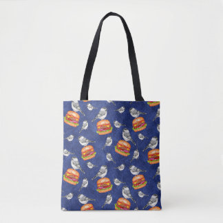 Tossed Tahoe Cheeseburger Vögel auf Deep Blue