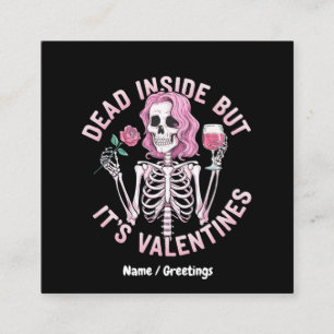 Tot aber es ist Valentinstag Lustig Romantisch Quadratische Visitenkarte