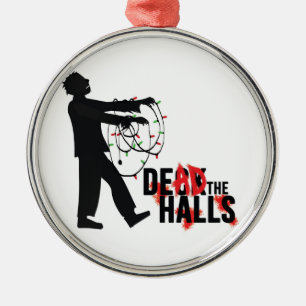 "TOT die HALLEN" Zombie-Verzierung Silbernes Ornament