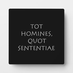 Tot Homines quot sententiae Fotoplatte