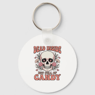 Tot innen aber voller Candy Halloween-Totenkopf-De Schlüsselanhänger