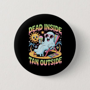Tot innen braun außen lustiger Geist Summerween Button