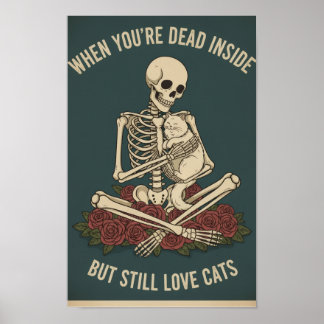 Tot innen, Katze außen Poster