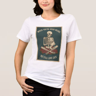 Tot innen, Katze außen Tri-Blend Shirt