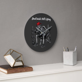 Tot innerlich tot, hebt immer noch Gewichte Große Wanduhr