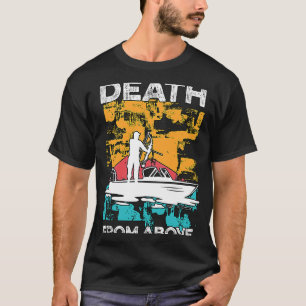 Tot von Oben Retro-Fischer liebt Jagdfische T-Shirt