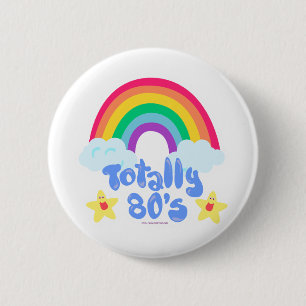 Total 80er Fun Cartoon Rainbow Kawaii Button
