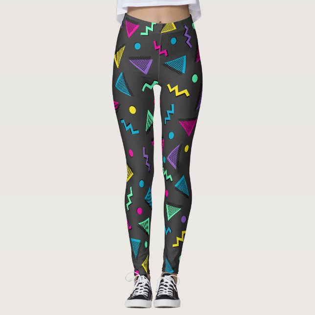 Total 80er Multi-Farbformen Leggings (Vorderseite)