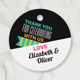 Total 80er Vielen Dank für Ihre Hochzeit Geschenkanhänger