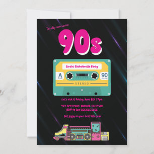 Total 90er-Einladung Einladung