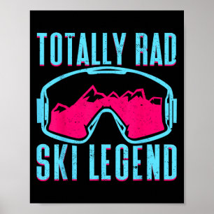 Total abgefahrene, retro Skibrille vintage 80er 90 Poster