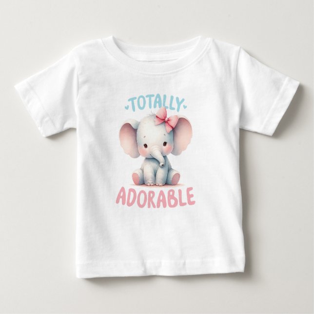 Total Adorable Baby Elephant T - Shirt (Vorderseite)