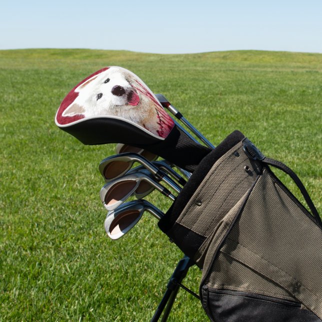 Total Adorable, Samoyed Dog Golf Headcover (In SItu)