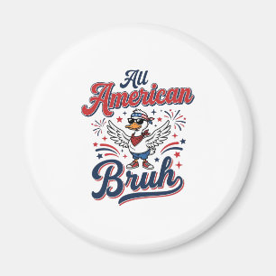 Total amerikanischer Bruh patriotischer Enten Vint Magnet