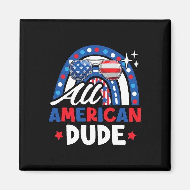 Total Amerikanischer Typ Lustiger 4. Juli Patrioti Magnet (Vorne)