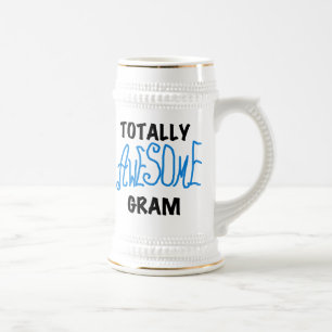 Total Awesome Gram Blau T-Shirts und Geschenke Bierglas