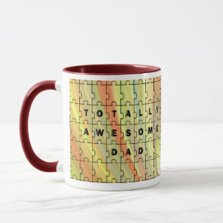 Total Awesome Papa Puzzle Gelb/braun Puzzle Tasse