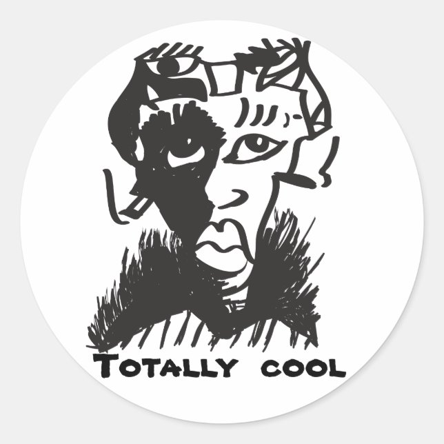 Total Cooles Zitat Afrika Jamaikanischer Rundaufkl Runder Aufkleber (Vorderseite)