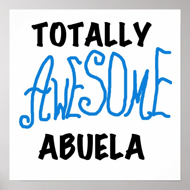 Total fantastische Abuela blaue T-Shirts und Gesch Poster (Vorne)