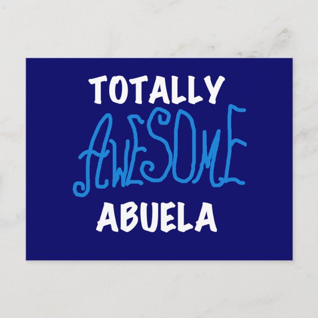 Total fantastische Abuela blaue T-Shirts und Postkarte (Vorderseite)