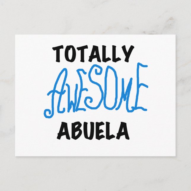 Total fantastische Abuela blaue T-Shirts und Postkarte (Vorderseite)