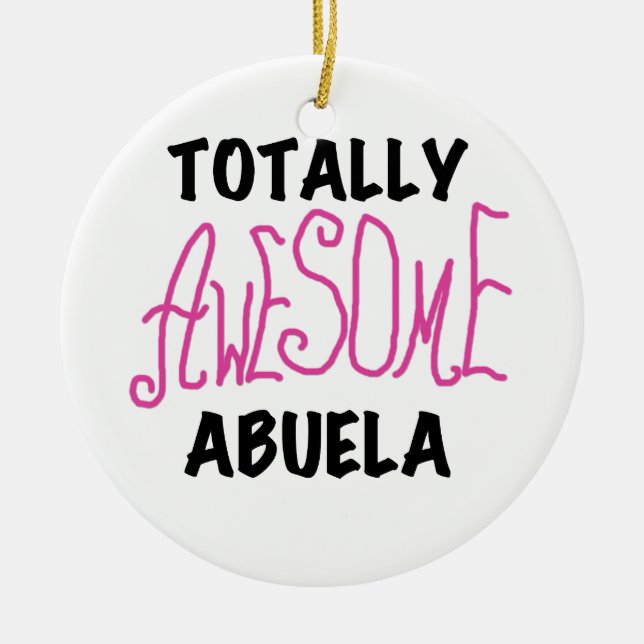 Total fantastische Abuela rosa T-Shirts und Keramikornament (Vorne)