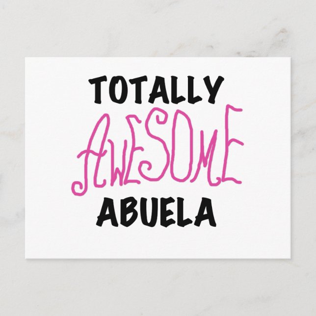 Total fantastische Abuela rosa T-Shirts und Postkarte (Vorderseite)