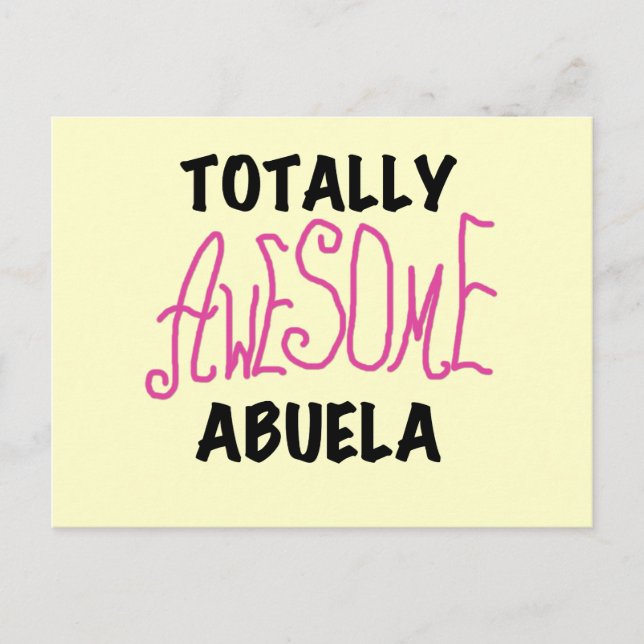 Total fantastische Abuela rosa T-Shirts und Postkarte (Vorderseite)