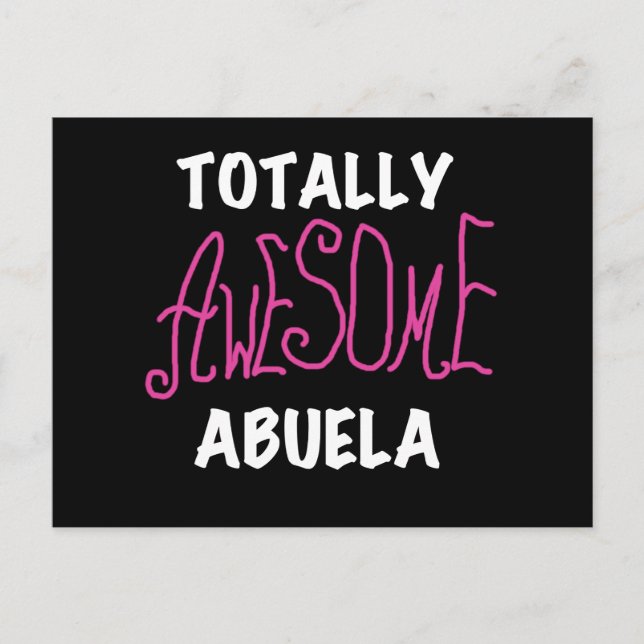 Total fantastische Abuela rosa T - Shirts und Postkarte (Vorderseite)