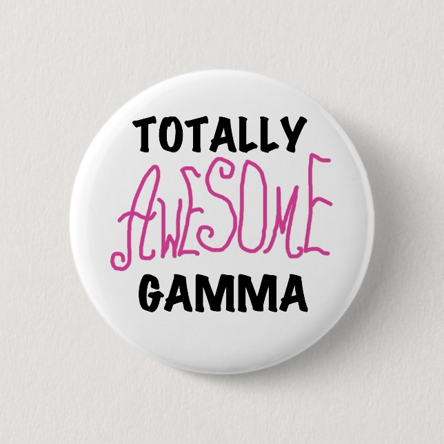 Total fantastische Gamma-Rosa-T-Shirts und Button (Vorderseite)